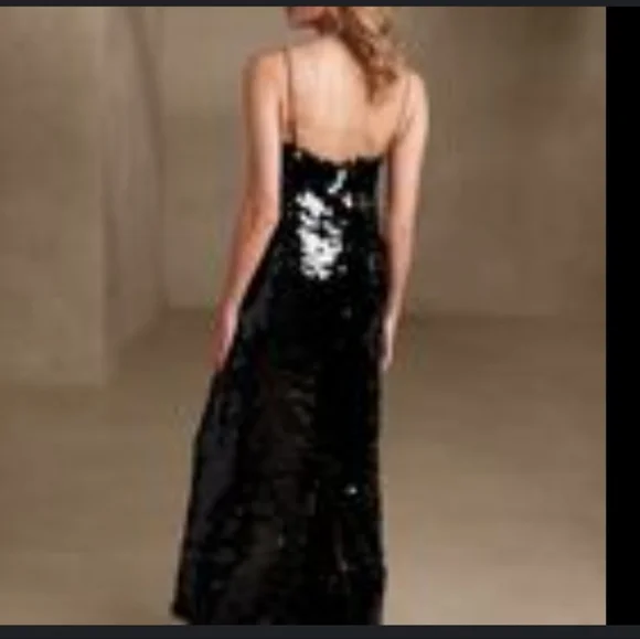Banana Republic Teia Sequin Maxi Dress. Size 18. BLACK. - Picture 5 of 14
